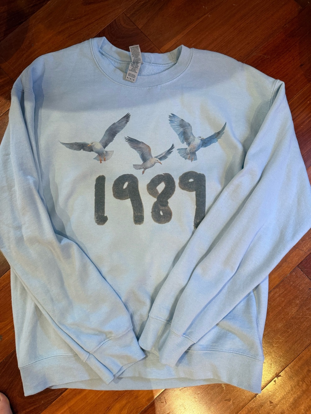 Light Blue 1989 Graphic Pullover from Taylor Swift Exhibit in NYC